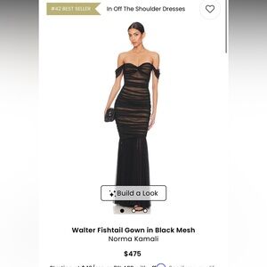 Norma kamali walter fishtail gown